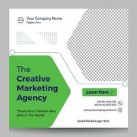 Digital business marketing banner for social media post template vector