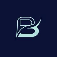 Letter b blue white logo icon design vector