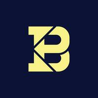 B Letter Design Vector Illustration Modern Monogram