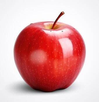 Red ripe apple isolated photo