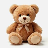 Cute teddy bear toy isolated photo