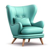 Upholstered Accent Chair Isolated photo