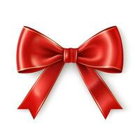 Red bow isolated photo