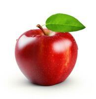 rojo maduro manzana aislado foto