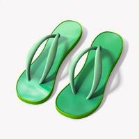 Vivid flip flops isolated photo