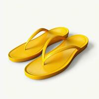 Vivid flip flops isolated photo