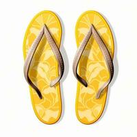 Vivid flip flops isolated photo