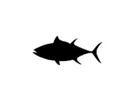 Flat Style Silhouette of the Tuna Fish, can use for Logo Type, Art Illustration, Pictogram, Website or Graphic Design Element. Vector Illustration