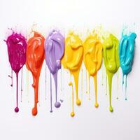 Colorful paints isolated photo