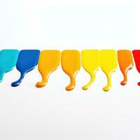 Colorful paints isolated photo