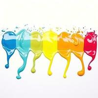 Colorful paints isolated photo