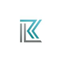 plantilla de vector de logotipo de letra k, diseño de logotipo inicial de letra k creativa