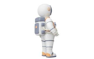 White space man, 3d character, 3d rendering. photo