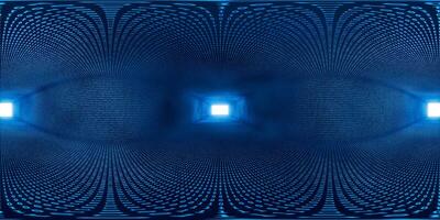digital ciberespacio túnel, 3d representación. 360 grados sin costura panorámico vista. foto