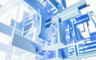 Abstract geometry line structure, 3d rendering. photo