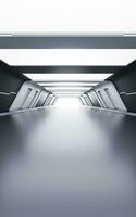 Empty tunnel with futuristic style, 3d rendering. photo