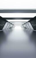 Empty tunnel with futuristic style, 3d rendering. photo