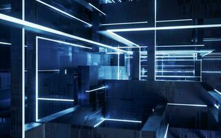 Science and technology line structure, 3d rendering. photo