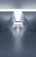Empty tunnel with futuristic style, 3d rendering. photo