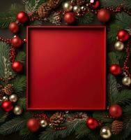 Abstract Christmas frame background photo