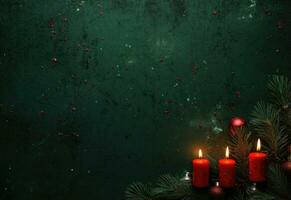Christmas background with candles photo