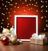 Abstract Christmas frame background photo