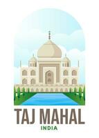 Welcome to India. Flat cartoon vector building illustration. Vector eps 10