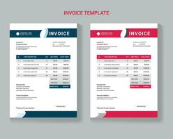 Vector clean invoice template, invoice design, Clean invoice vector template design, Corporate invoice design,