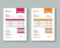 Vector clean invoice template, invoice design, Clean invoice vector template design, Corporate invoice design,