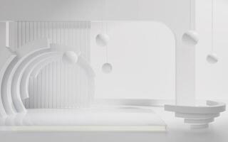 3D geometric space background, 3d rendering. photo