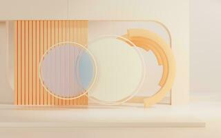 3D geometric space background, 3d rendering. photo