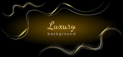 Award ceremony luxurious vector background with golden dust and lines. Holiday postcard, web banner, greeting, invitational backdrop.