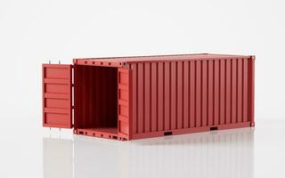 Cargo container, freight and export, 3d rendering. photo
