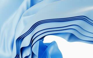 Flowing wave multilayer background, 3d rendering. photo