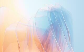 Gradient multilayer glass background, 3d rendering. photo
