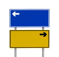 Blank road sign or traffic sign. transparent background png