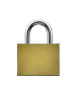 Golden key locked, transparent background png