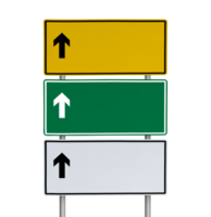 Blank road sign or traffic sign. transparent background png