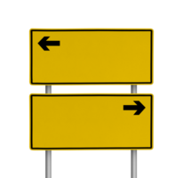 Blank road sign or traffic sign. transparent background png