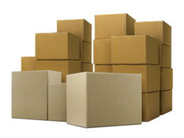 cardboard box, transparent background png