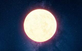 Planet in the outer space, 3d rendering. photo