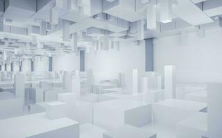 Digital cubes with cyberspace background, 3d rendering. photo