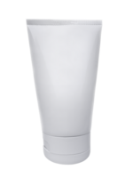 Plastic cosmetic tube for cream or gel mockup, transparent background png