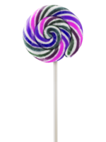 retro style colorful round shape lollipop. transparent background png