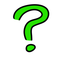 Light green Question mark sign png