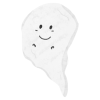 Ghost cartoon drawing for Halloween decor png