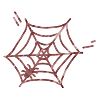 Spider web cartoon painting for decor png