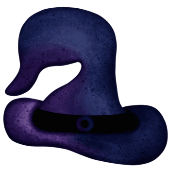 halloween häxa hatt isolerat på transparent bakgrund png