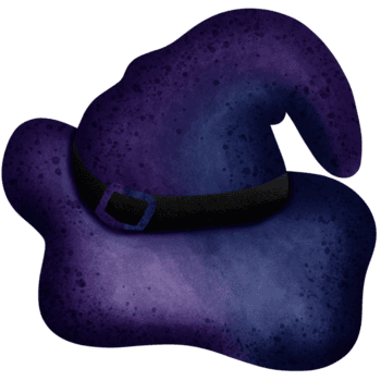 halloween häxa hatt isolerat på transparent bakgrund png