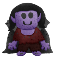 Halloween purple Dracula isolated on transparent background png